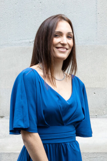 Cocktailkleid Stella – Blau – Graf von Matt – Las Perlitas Zürich – Ansicht 5