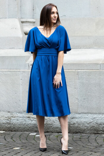 Cocktailkleid Stella – Blau – Graf von Matt – Las Perlitas Zürich – Ansicht 6