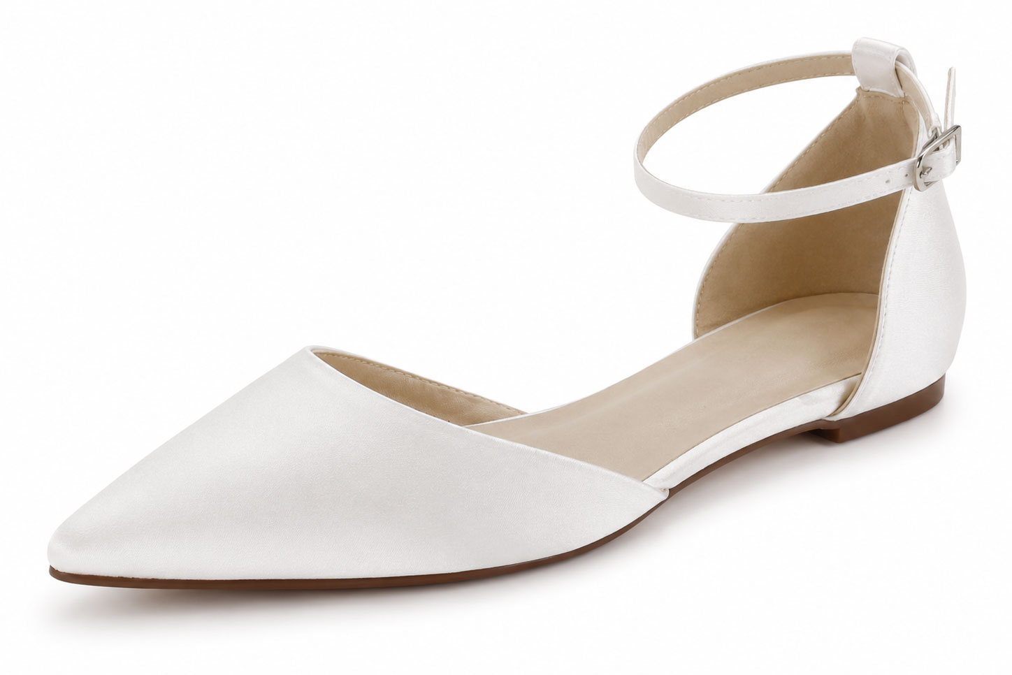 Satin-Slingpumps Lugano – Ivory – Salma & Noeli – Las Perlitas Zürich