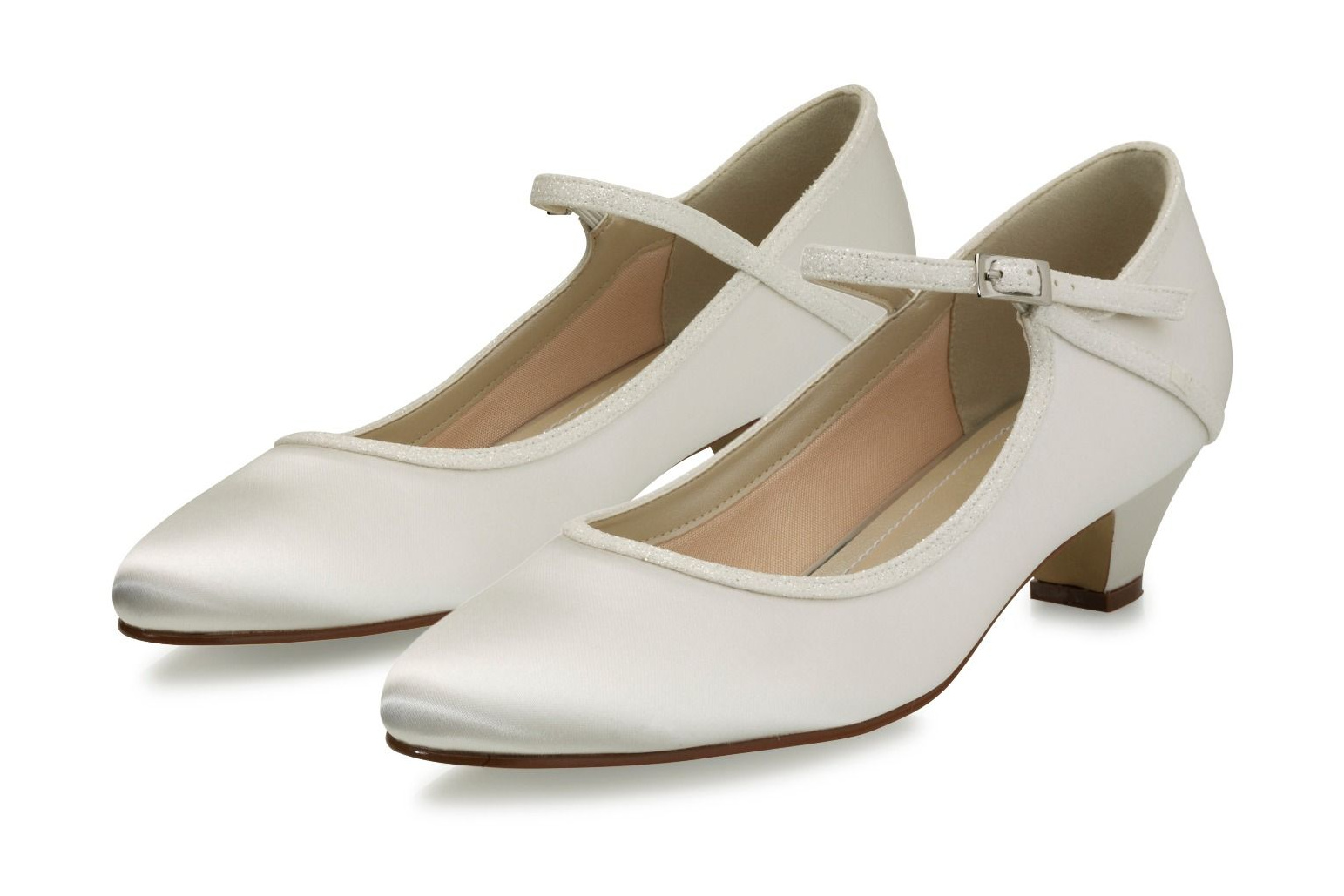 Satin-Slingpumps Marsha – Ivory – Salma & Noeli – Las Perlitas Zürich