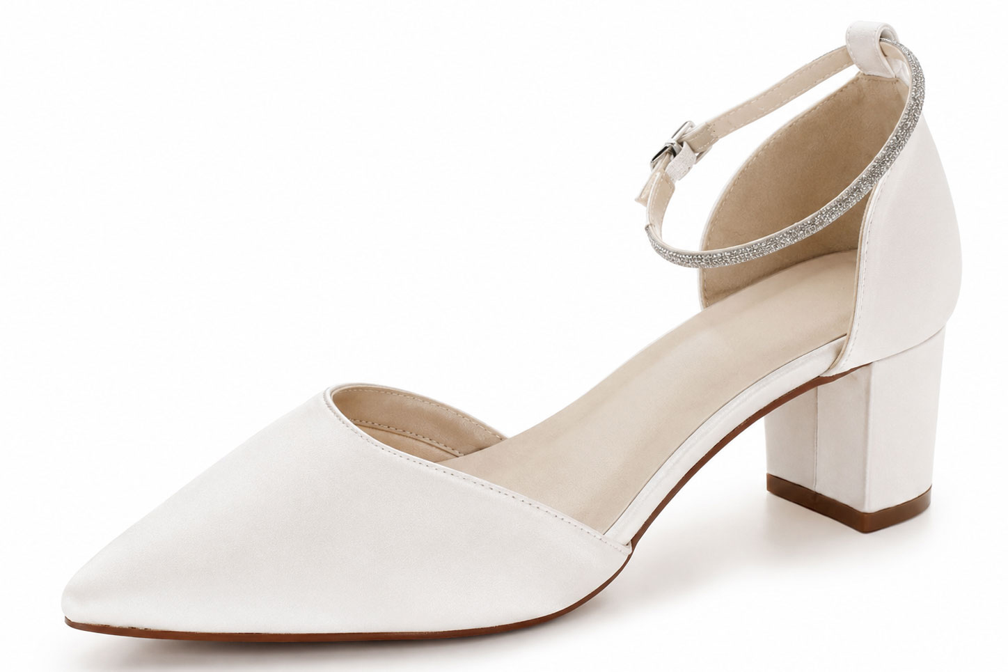 Satin-Pumps Verona – Ivory – Salma & Noeli – Las Perlitas Zürich