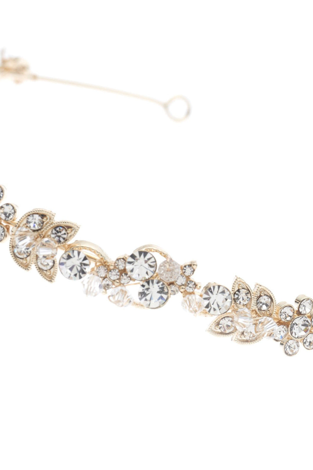 Braut-Tiara mit Kristallen – Gold – Las Perlitas Zürich – Ansicht 2