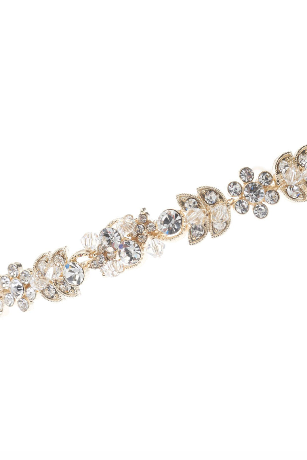 Braut-Tiara mit Kristallen – Gold – Las Perlitas Zürich – Ansicht 6