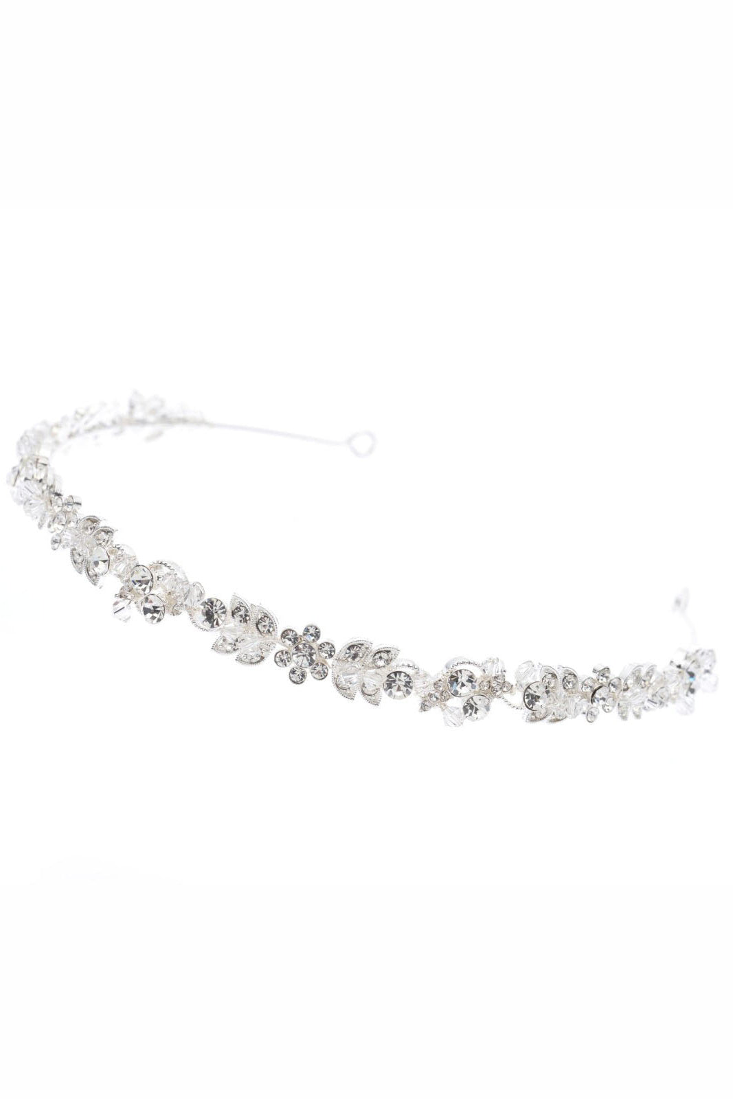 Braut-Tiara mit Kristallen – Silber – Las Perlitas Zürich – Ansicht 2