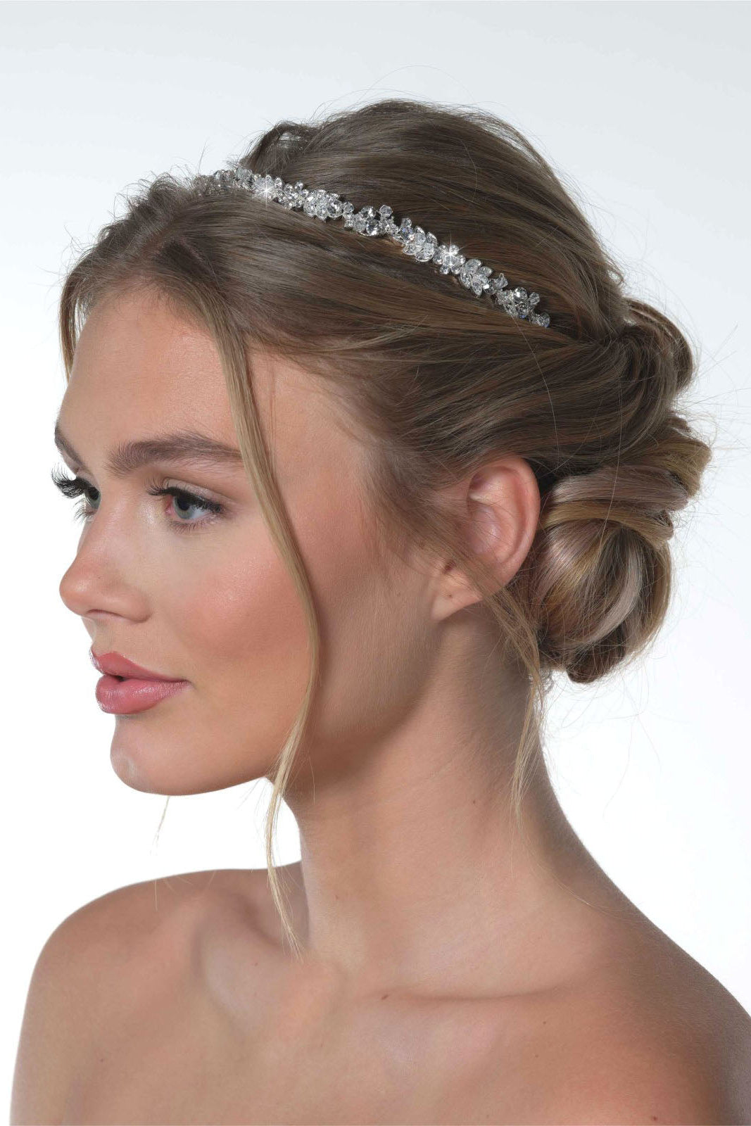 Braut-Tiara mit Kristallen – Silber – Las Perlitas Zürich – Ansicht 3