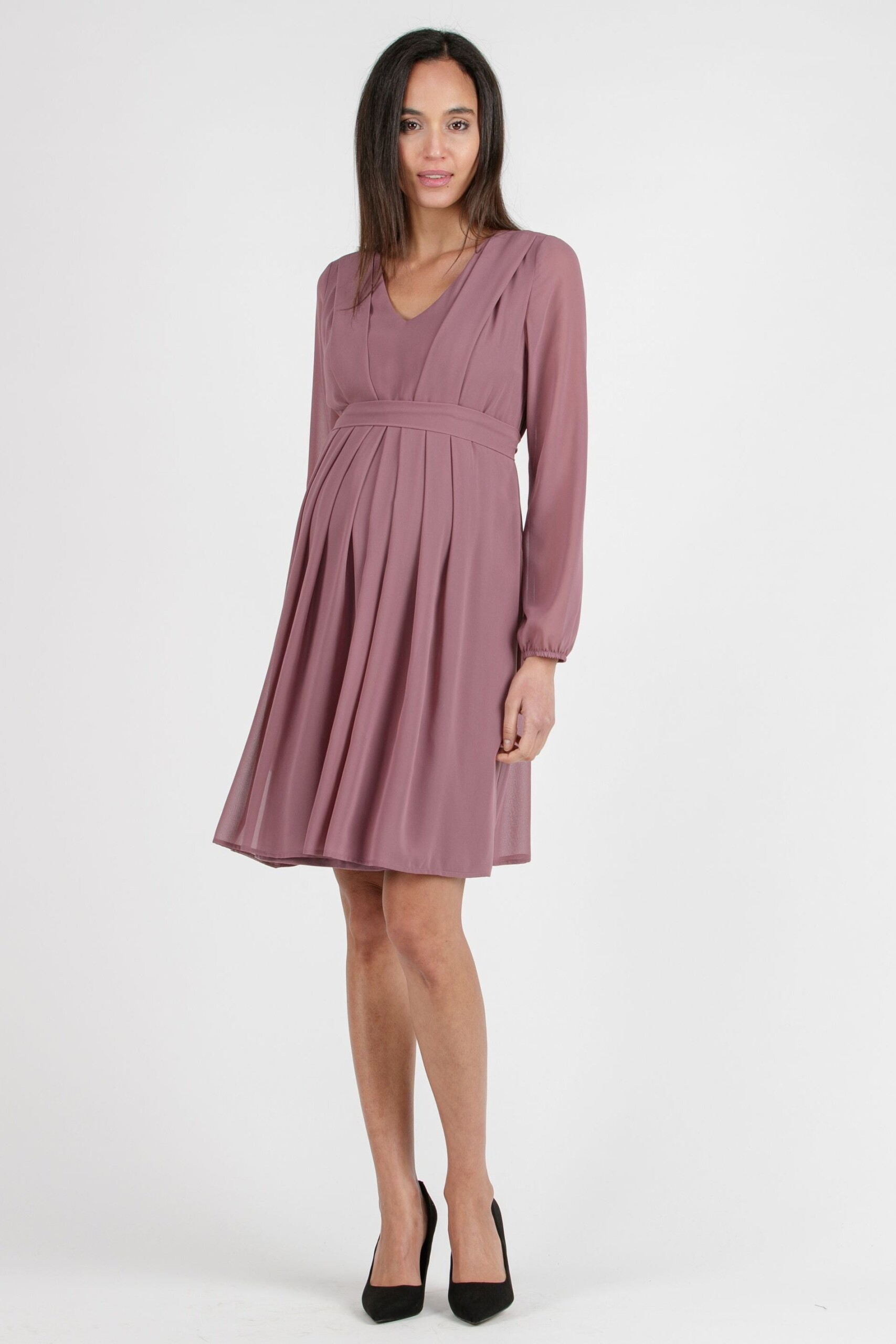 festkleid-umstand-sara-rosa-zuerich-01 Still-/Umstandskleid Sara – Rose – Las Perlitas Zürich