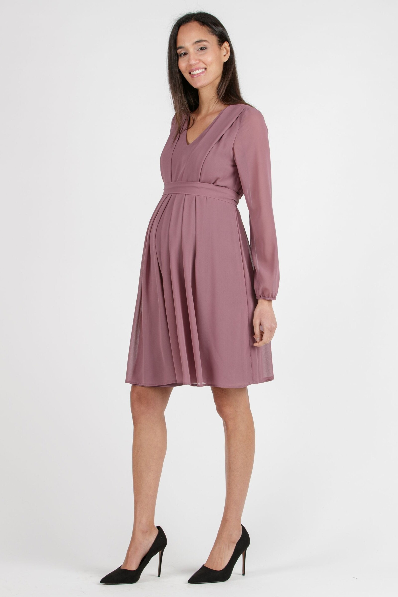 festkleid-umstand-sara-rosa-zuerich-04 Still-/Umstandskleid Sara – Rose – Las Perlitas Zürich – Ansicht 4