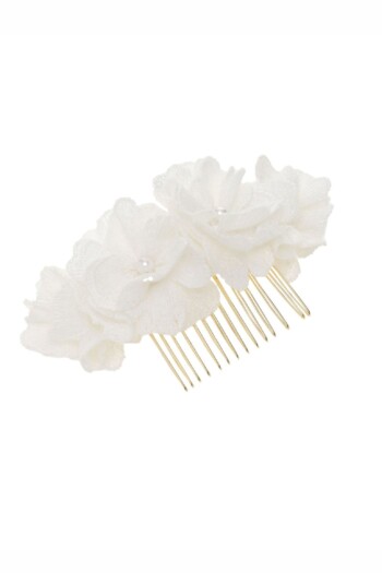 Stoffblumen-Haarnadeln – Ivory – Las Perlitas Zürich – Ansicht 2