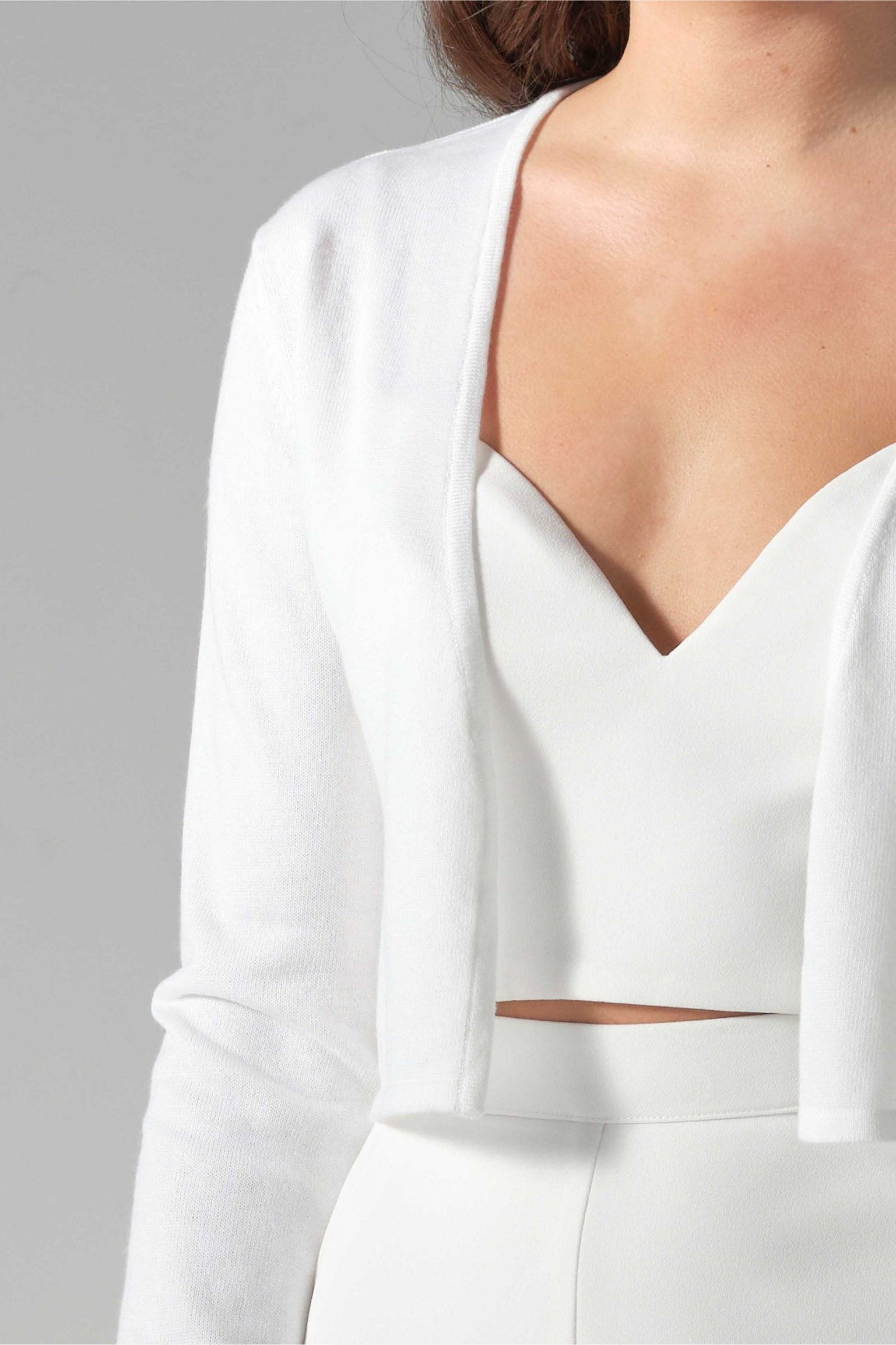 Hochzeits-Cardigan kurz – Weiss – Las Perlitas Zürich – Ansicht 3