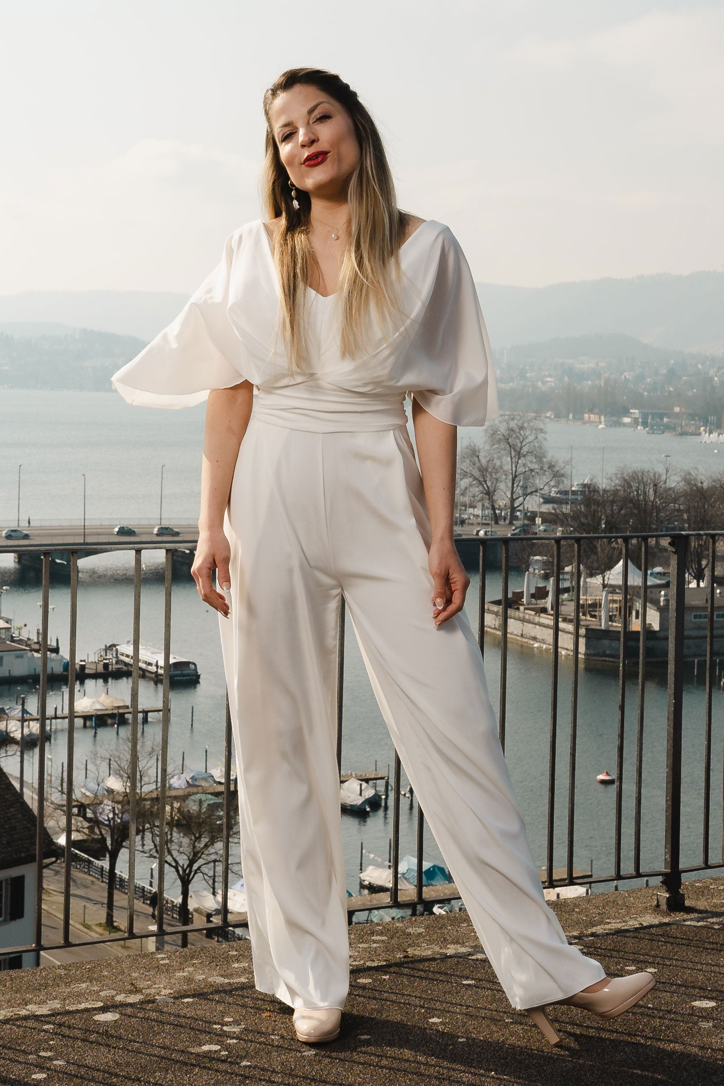 Hochzeits-Jumpsuit Debby – Ivory – Graf von Matt – Las Perlitas Zürich