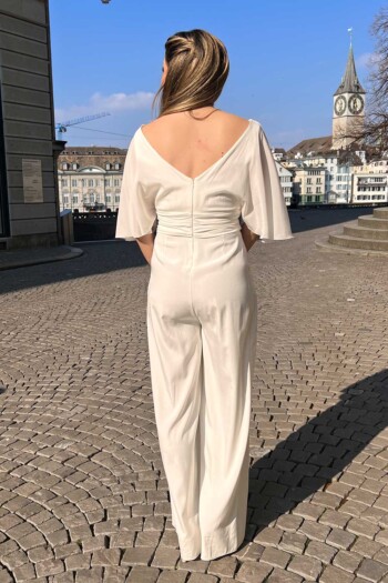 Hochzeits-Jumpsuit Debby – Ivory – Graf von Matt – Las Perlitas Zürich – Ansicht 4