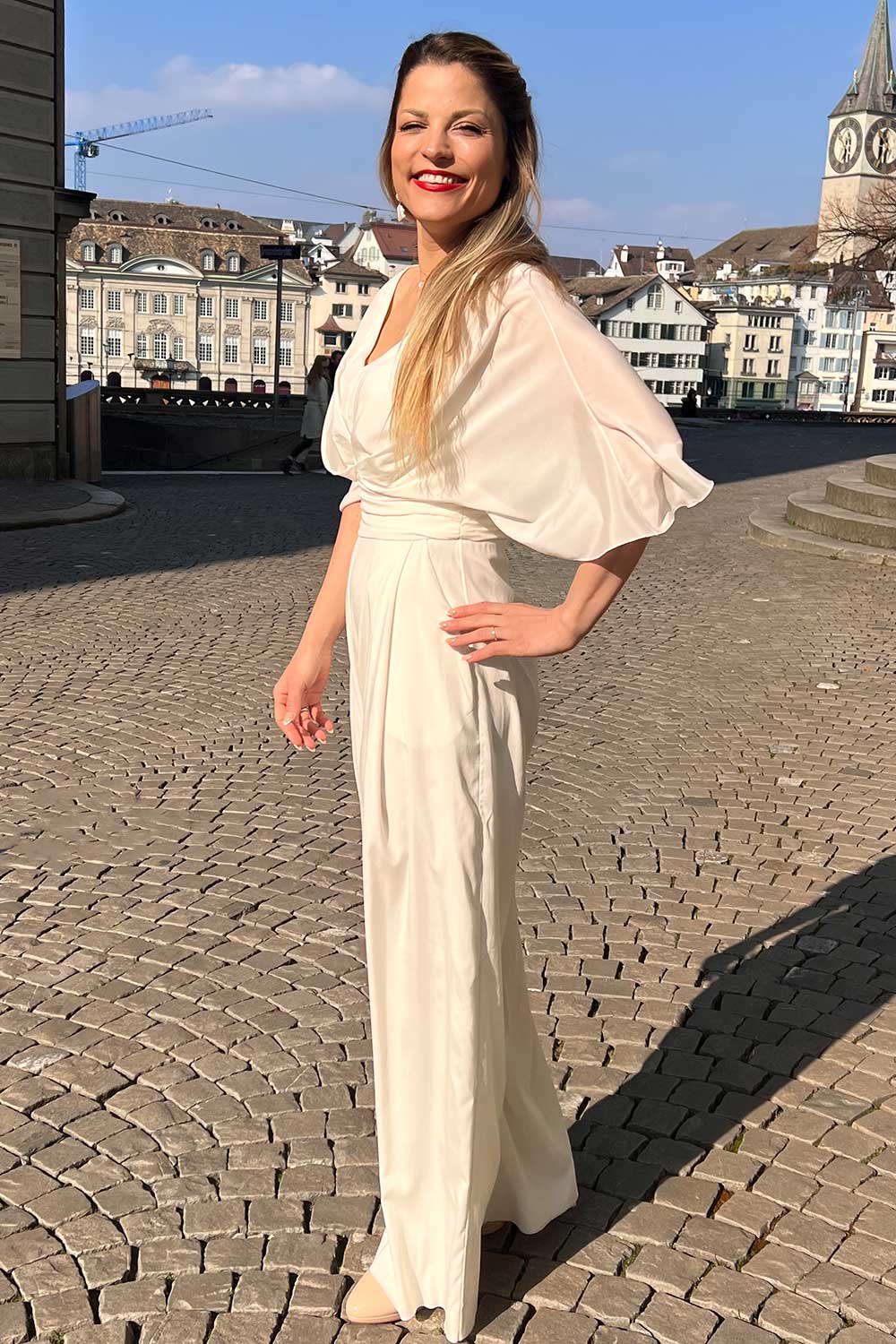 Hochzeits-Jumpsuit Debby – Ivory – Graf von Matt – Las Perlitas Zürich – Ansicht 5