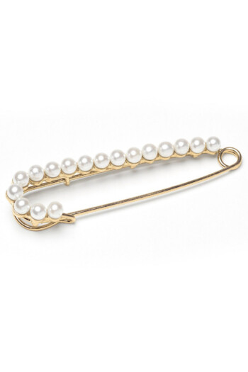 Schleppennadel mit Perlen – Gold – Las Perlitas Zürich