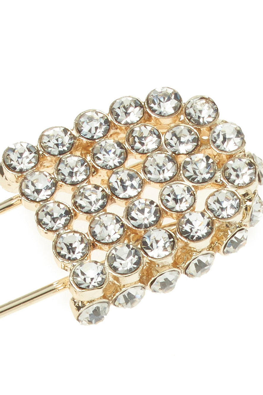 Schleppennadel / Brosche mit Strass – Gold – Las Perlitas Zürich – Ansicht 3