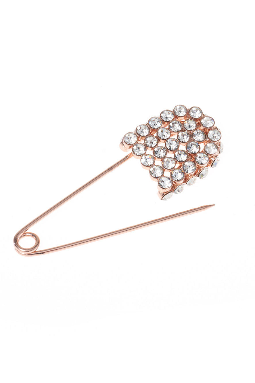 Schleppennadel / Brosche mit Strass – Rosegold – Las Perlitas Zürich – Ansicht 3
