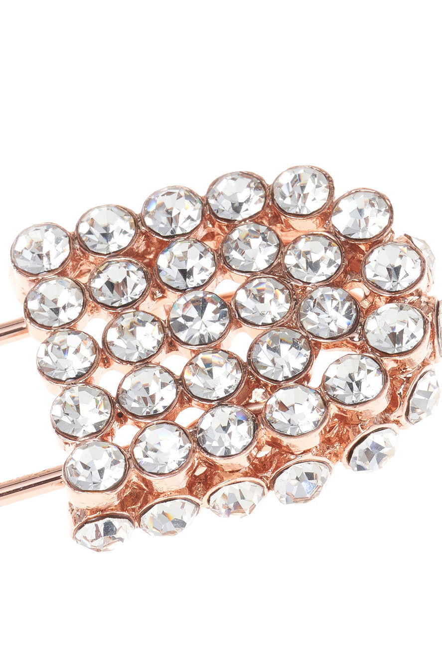 Schleppennadel / Brosche mit Strass – Rosegold – Las Perlitas Zürich – Ansicht 4