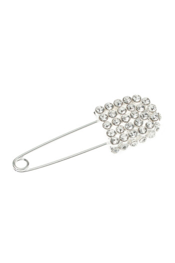 Schleppennadel / Brosche mit Strass – Silber – Las Perlitas Zürich