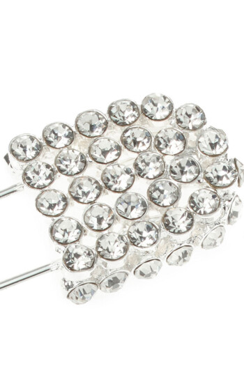 Schleppennadel / Brosche mit Strass – Silber – Las Perlitas Zürich – Ansicht 2