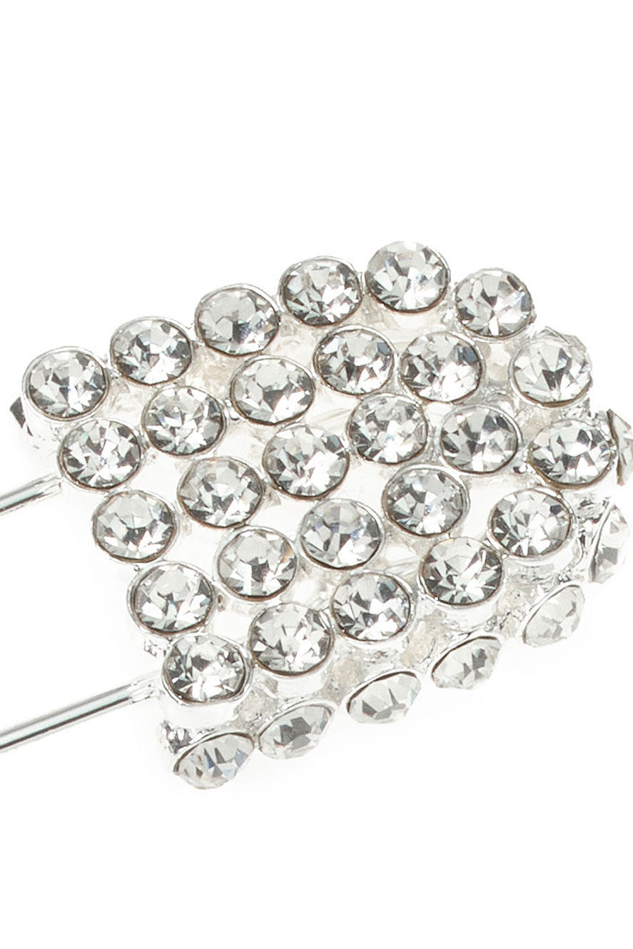 Schleppennadel / Brosche mit Strass – Silber – Las Perlitas Zürich – Ansicht 2