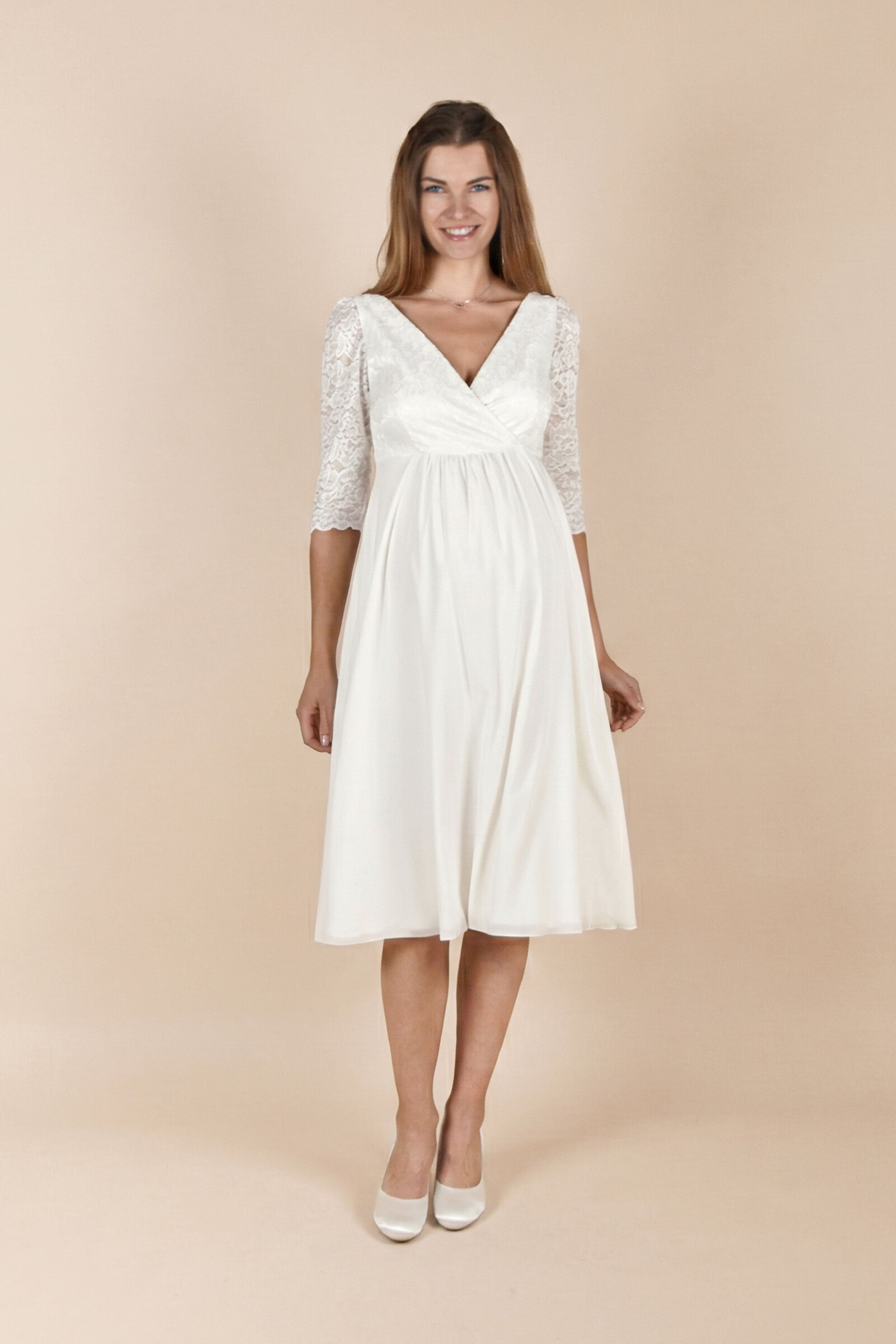 umstands-hochzeitskleid-cecilia-kurz-elfenbein-zuerich-01 Umstandshochzeitskleid Cecilia kurz – Ivory – Las Perlitas Atelier – Las Perlitas Zürich