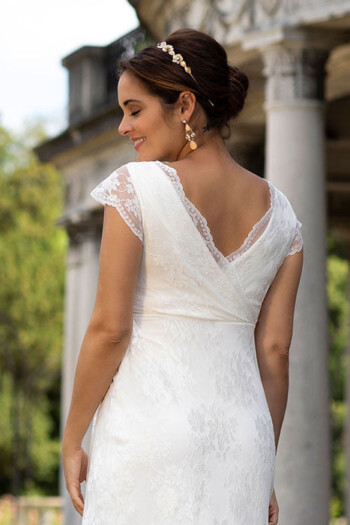 Umstandshochzeitskleid Eden lang – Ivory – Las Perlitas Atelier – Las Perlitas Zürich – Ansicht 2