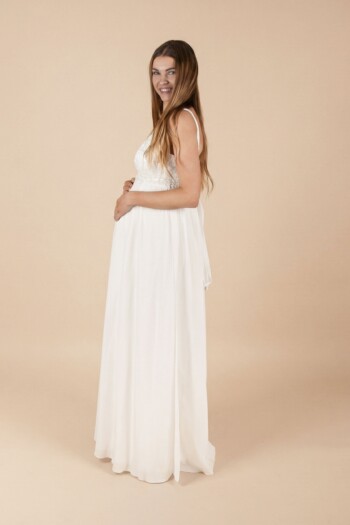 umstands-hochzeitskleid-mara-lang-elfenbein-zuerich-05 Umstandshochzeitskleid Mara lang – Ivory – Las Perlitas Atelier – Las Perlitas Zürich – Ansicht 5