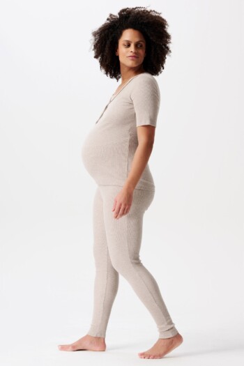 Still-/Umstands-Pyjamatop Renate – Beige – Las Perlitas Zürich – Ansicht 4