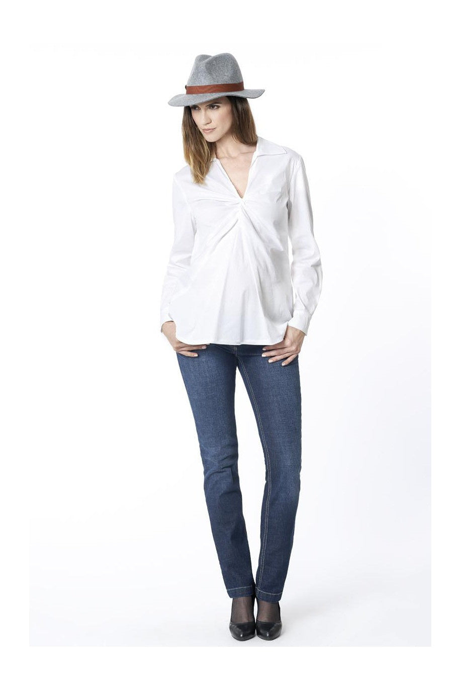 Umstandsbluse Rene – Weiss – Las Perlitas Zürich – Ansicht 5