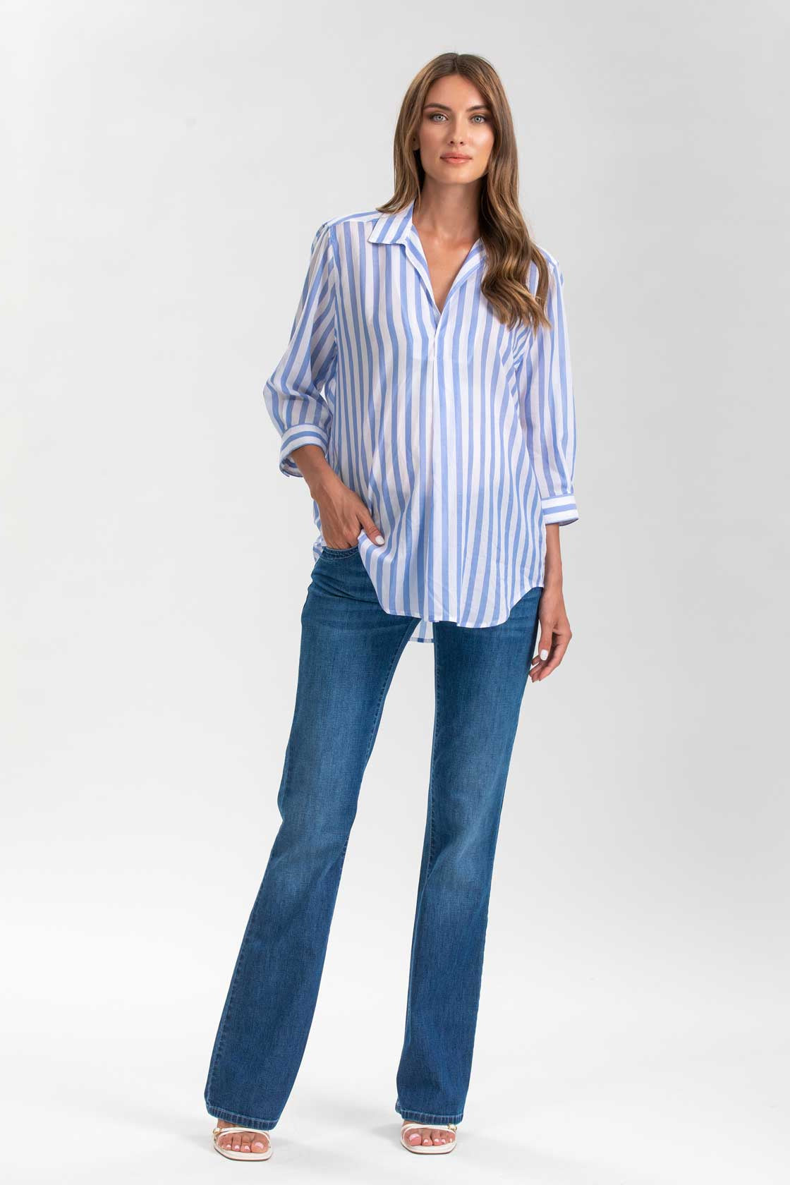 Umstandsjeans GRADUATED FLARE – Light wash – Las Perlitas Zürich