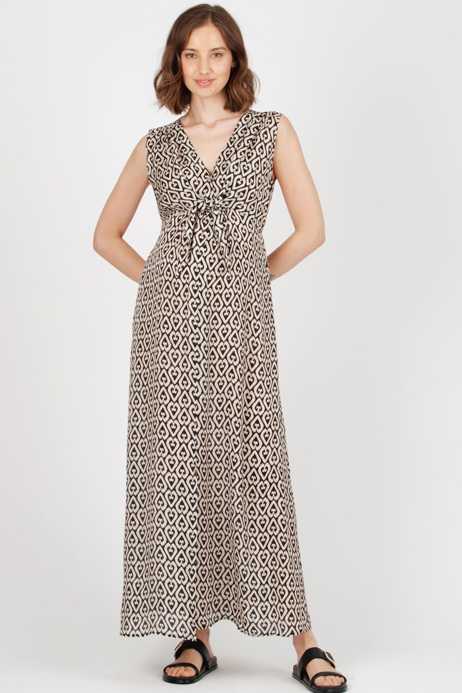 Still-/Umstandskleid Belen Maxi – Geometrisch – Las Perlitas Zürich