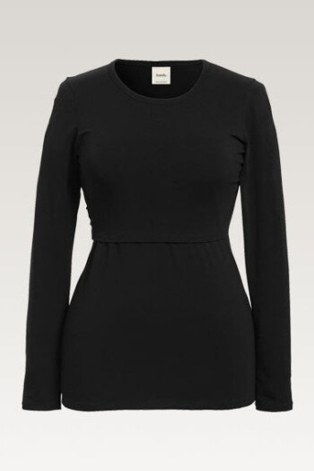 Still-Shirt Essential langarm – Schwarz – Las Perlitas Zürich – Ansicht 4