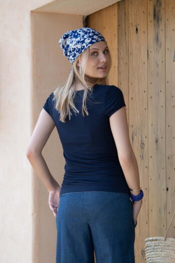 umstandstop-gerafft-navy-zuerich-02 Umstandstop Maud – Dunkelblau – Las Perlitas Zürich – Ansicht 2
