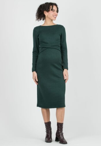 Amelia Umstands-Strickkleid grün – Attesa bei Las Perlitas Zürich